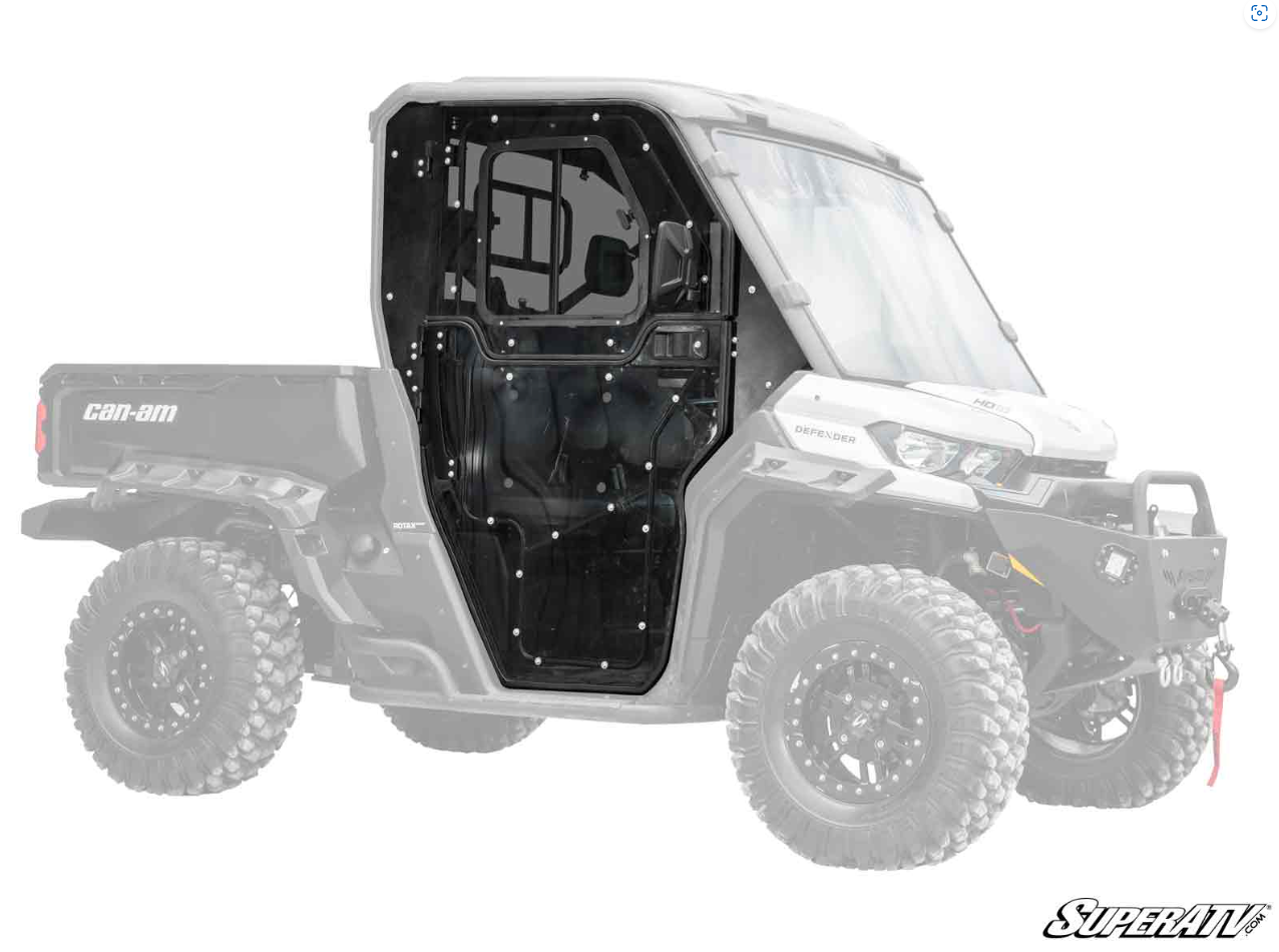 CAN-AM DEFENDER TRAXTER PLASTIC CLEAR DOORS, SUPER ATV DOOR-CA-DEF-003-72