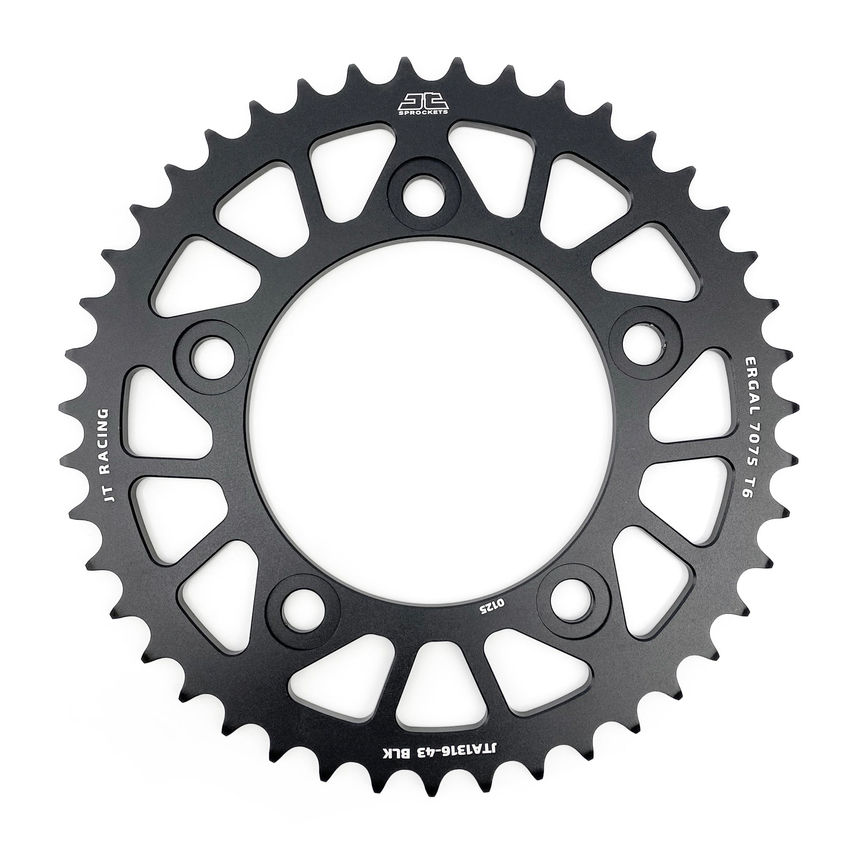 REAR SPROCKET JTA1316.43BLK BLACK ALLOY, HONDA ROAD 41201-MGS-D30