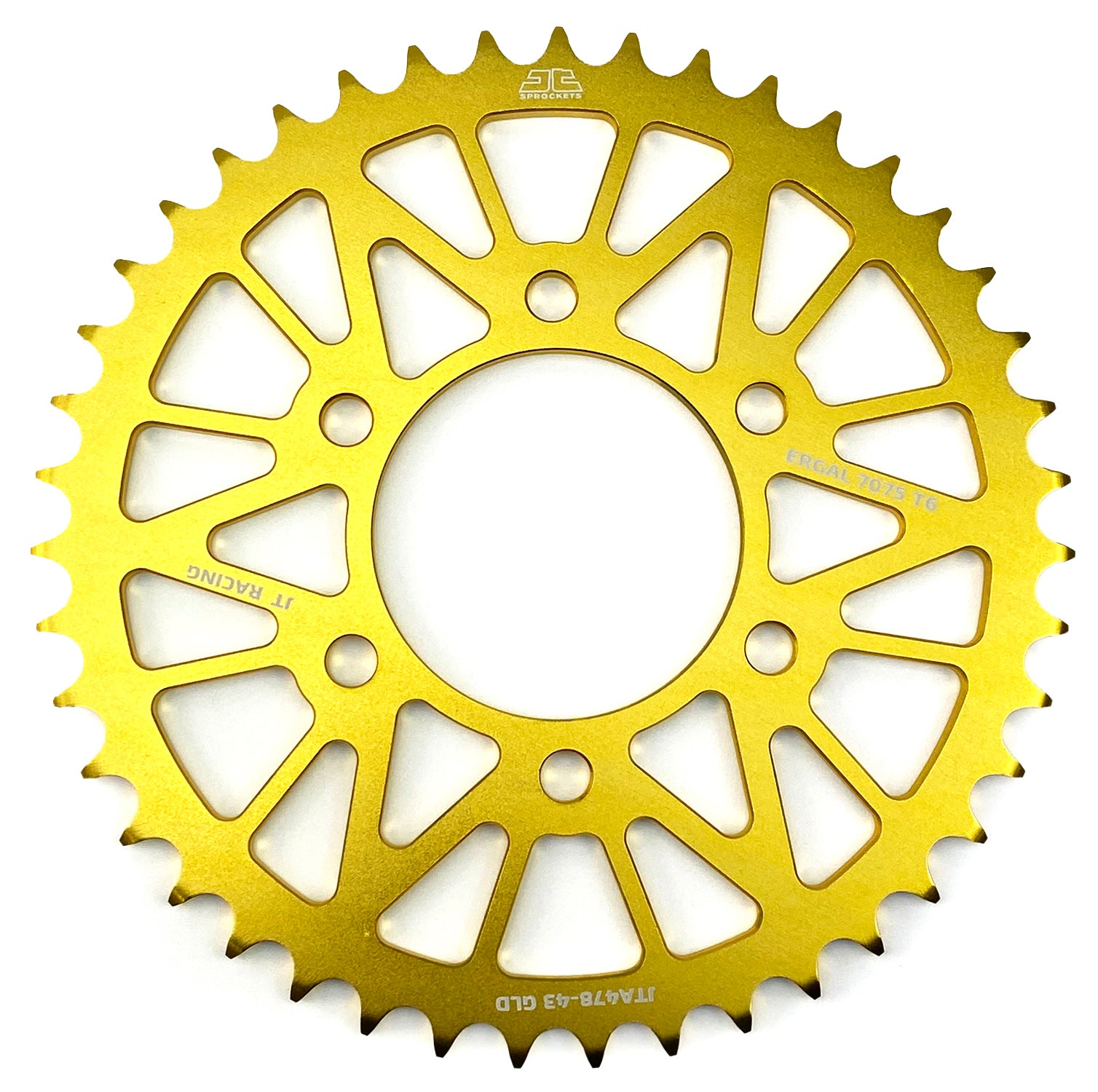 REAR SPROCKET JTA478.43GLD ALLOY, CHAIN 520 (7075-T6 Aluminium)