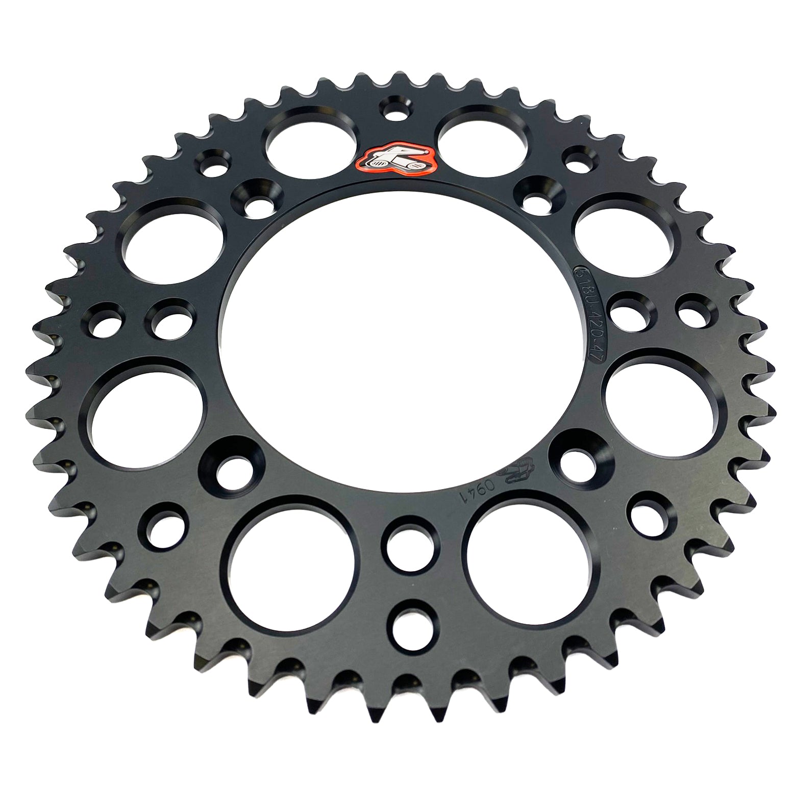 REAR SPROCKET BLACK ALLOY RENTHAL 47T, 2025 GASGAS/HUSQVARNA/KTM, ULTRALITE 518U-420-47GPBK