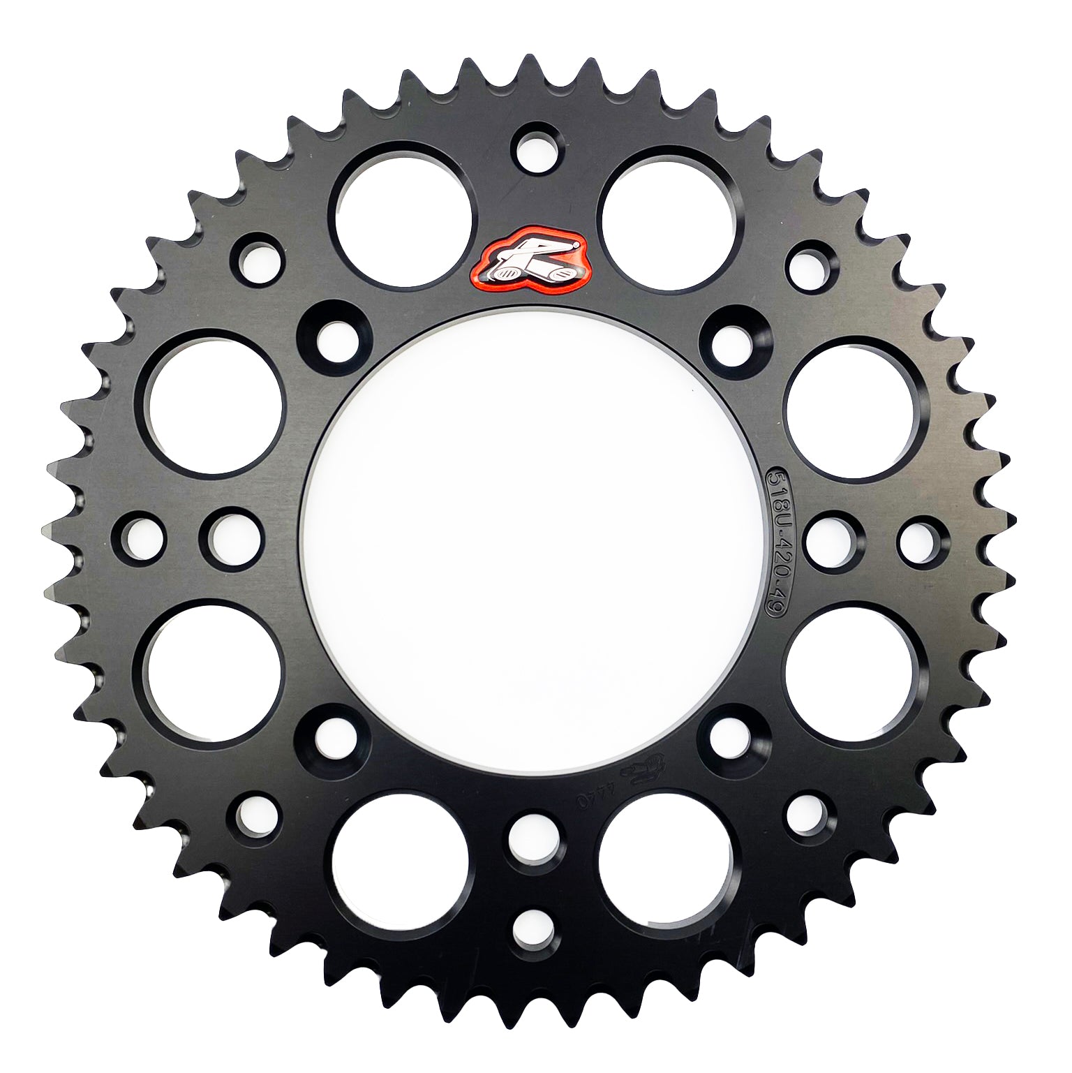 REAR SPROCKET BLACK ALLOY RENTHAL 49T, 2025 GASGAS/HUSQVARNA/KTM, ULTRALITE 518U-420-49GPBK