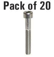 PK/20 M6x40 SS ALLEN CAP, STAINLESS STEEL SCREW