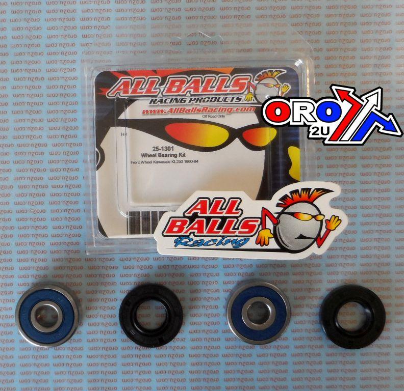 WHEEL BEARING KIT FRONT 80-84 KAW KL250, ALLBALLS 25-1301 ROAD