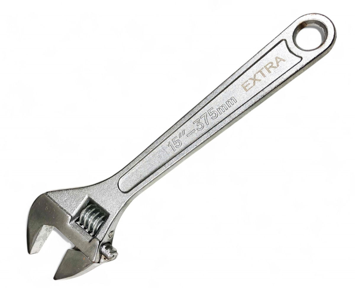 ADJUSTABLE SPANNER 15 MAX JAW 45mm DROP FORGED CHROME PLATED - TOOLZONE KDPSP046