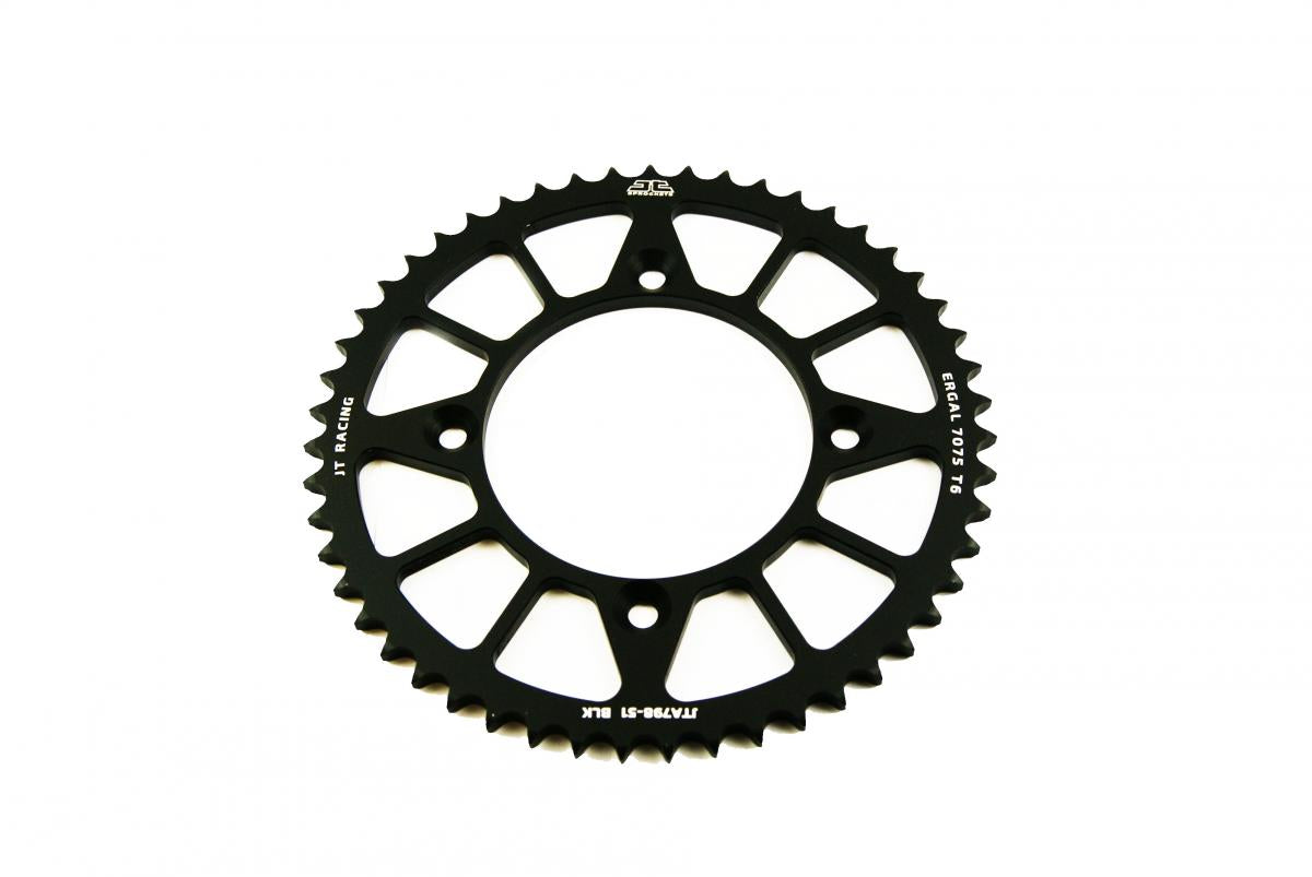 REAR SPROCKET ALLOY BLACK 798, JTA798.51BLK 7075-T6 Aluminium