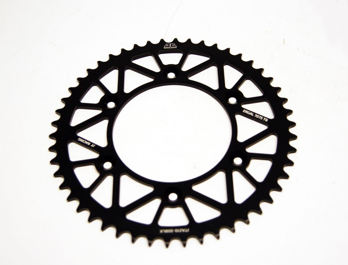 REAR SPROCKET JT RACERLITE BLACK, JT JTA210.50BLK 7075-T6 Aluminium