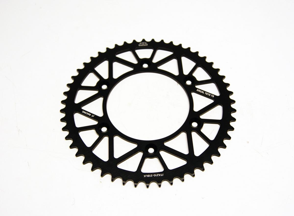 REAR SPROCKET JT RACERLITE BLACK, JT JTA210.51BLK 7075-T6 Aluminium