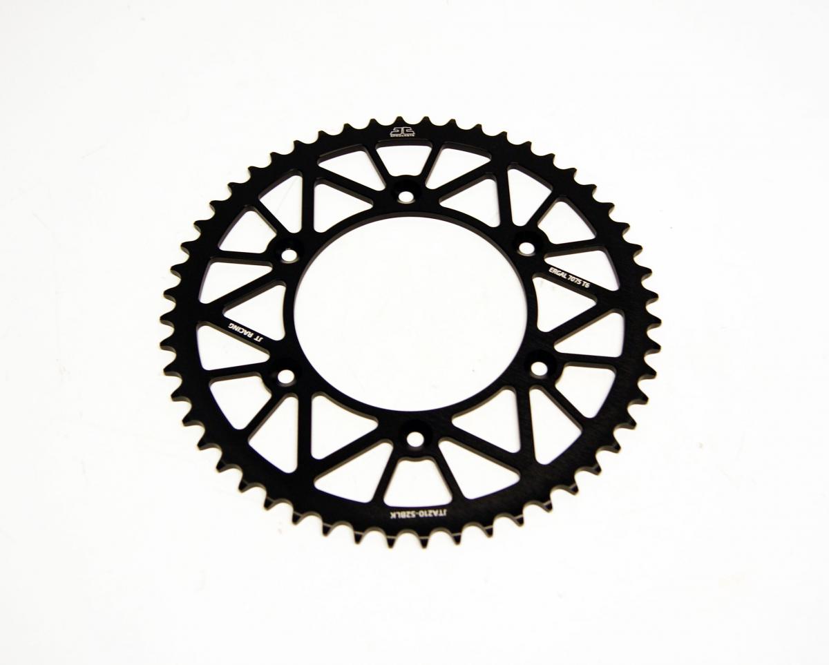 REAR SPROCKET JT RACERLITE BLACK, JT JTA210.52BLK 7075-T6 Aluminium