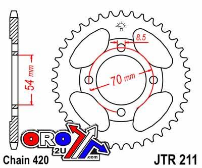 REAR SPROCKET JRR211.39 420