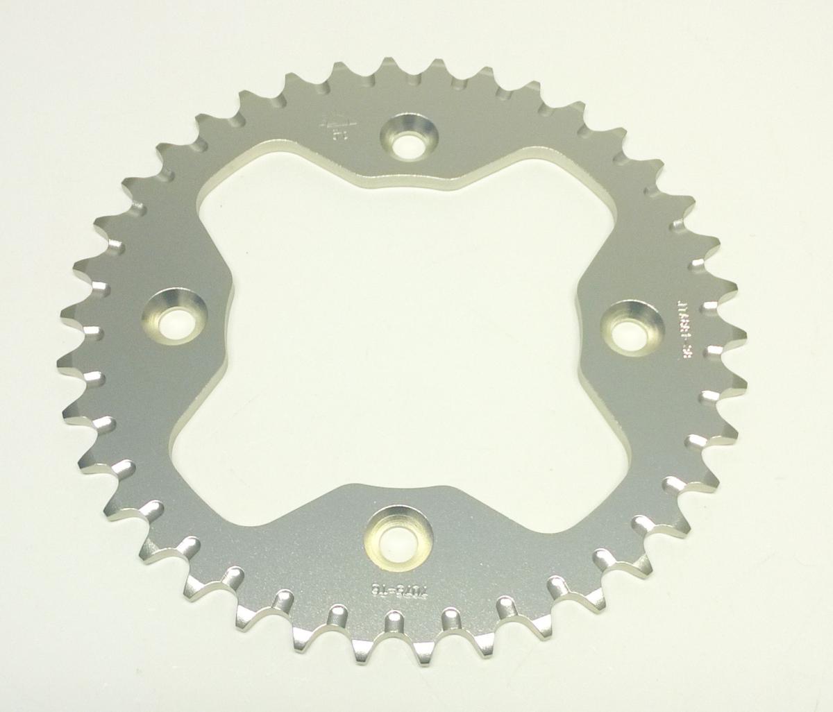 REAR SPROCKET ALLOY SILVER ATV, JTA881.38 7075-T6 Aluminium