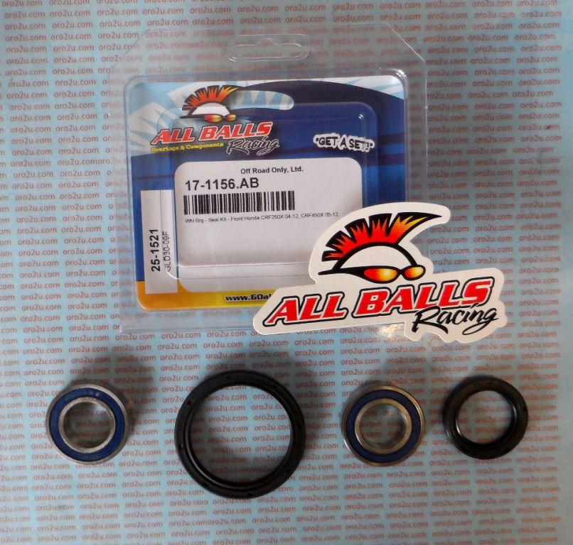 WHEEL BEARING KIT FRONT 04-17 HON CRF250/450, ALLBALLS 25-1521 DIRT