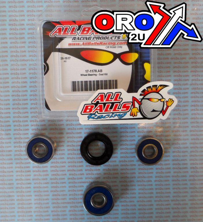 WHEEL BEARING KIT REAR 03-21 KAW KLX/SUZ DR-Z 125, ALLBALLS 25-1517 DIRT