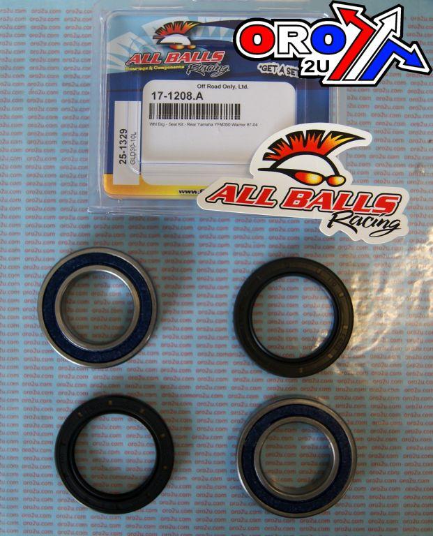 WHEEL BEARING KIT REAR 87-04 YAM YFM350, ALLBALLS 25-1329 ATV