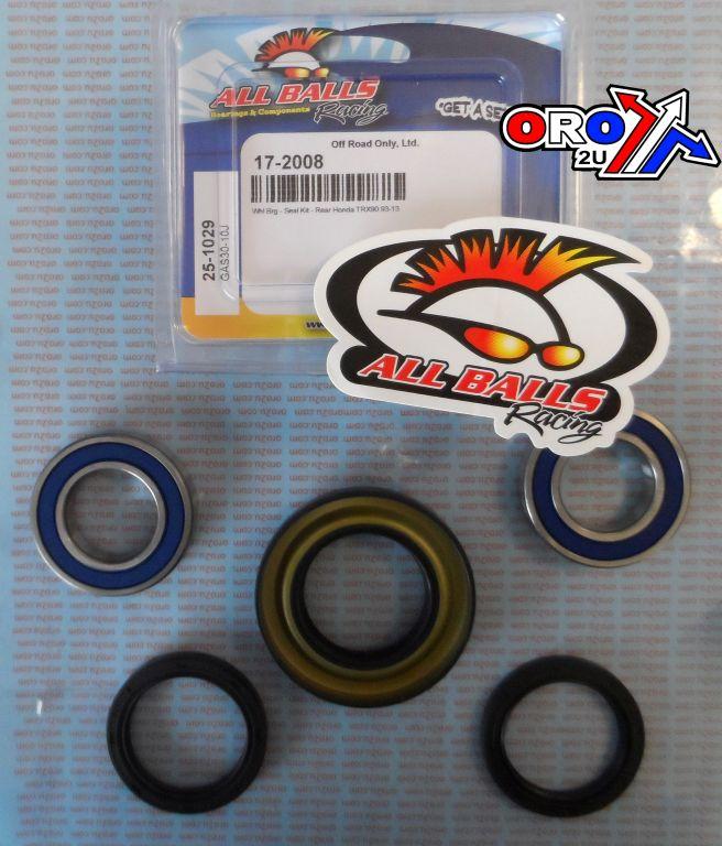 WHEEL BEARING KIT REAR 93-22 HON TRX90, ALLBALLS 25-1029 ATV