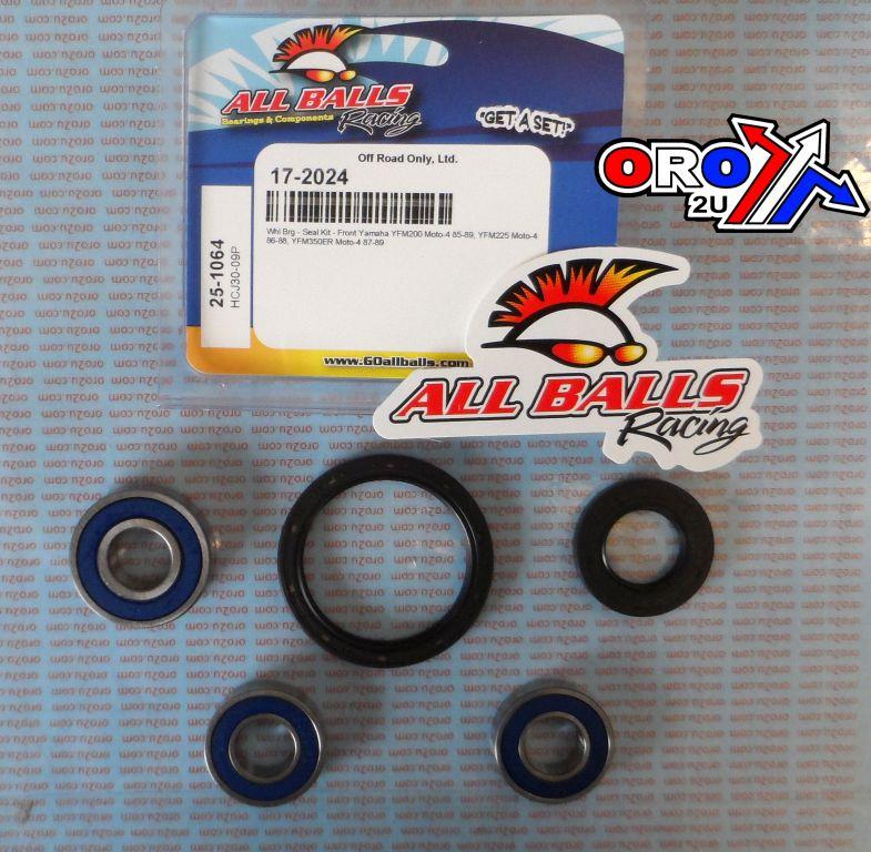 WHEEL BEARING KIT FRONT 85-89 YAM YFM200/225/350, ALLBALLS 25-1064 ATV