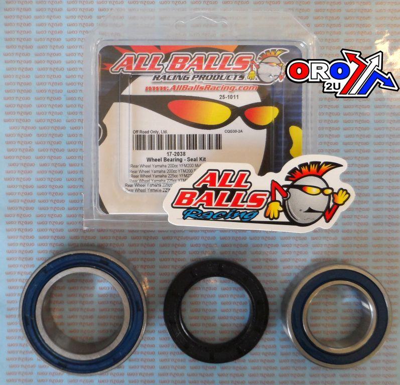 WHEEL BEARING KIT REAR 83-89 YAM YFM/YTM 200/225, ALLBALLS 25-1011 ATV