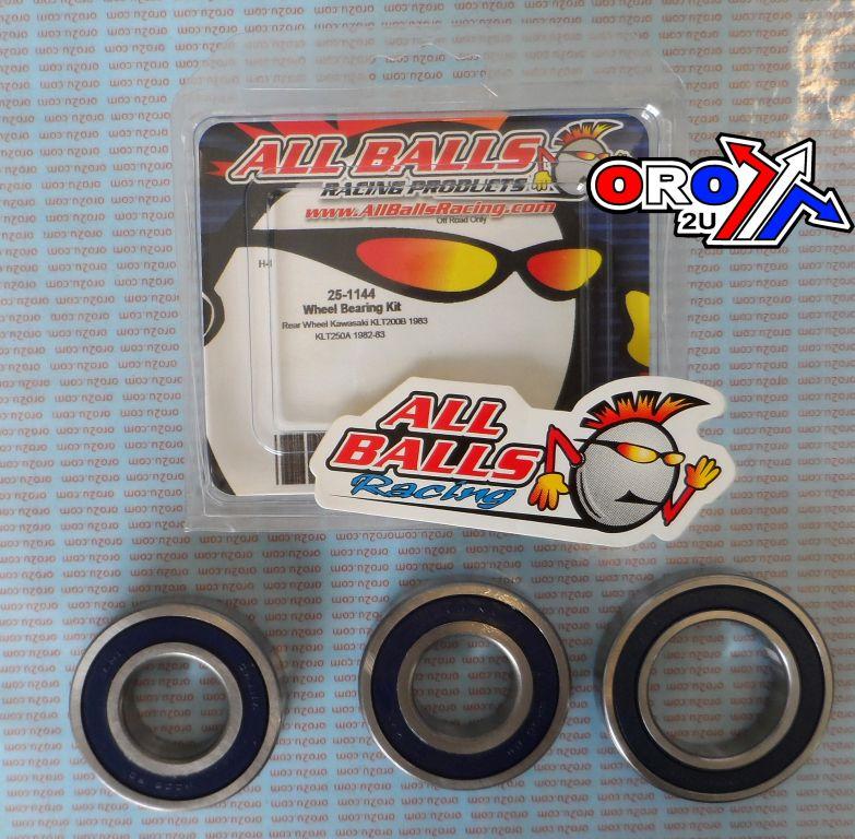 WHEEL BEARING KIT REAR 82-83 KAW KLT200/250, ALLBALLS 25-1144 ATV