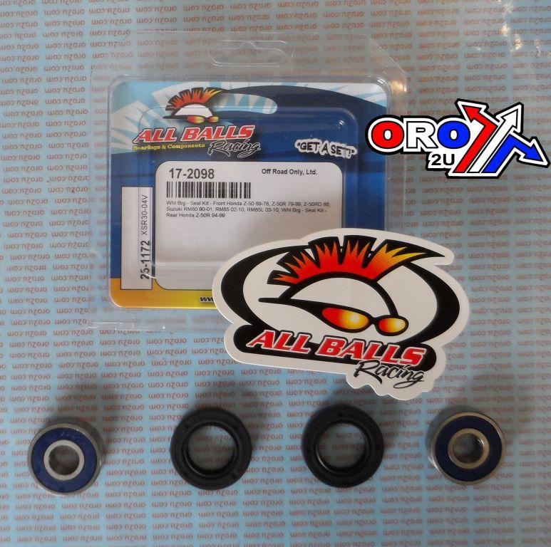 WHEEL BEARING KIT FRONT & REAR 68-20 HON/SUZ 50/80/85, ALLBALLS 25-1172 DIRT