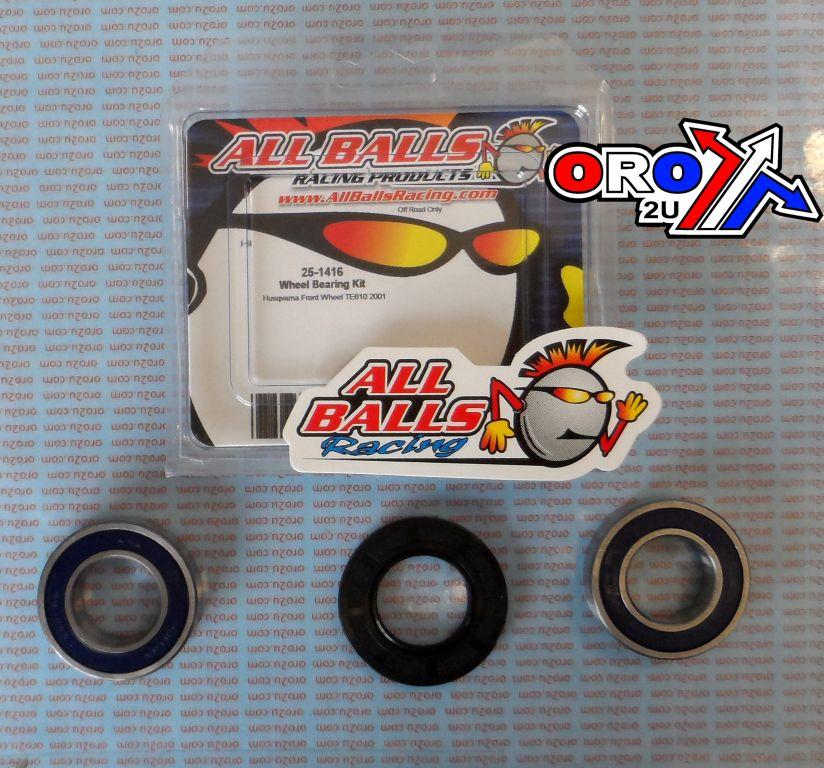 WHEEL BEARING KIT FRONT 2001 HUSKY TE610, ALLBALLS 25-1416 DIRT