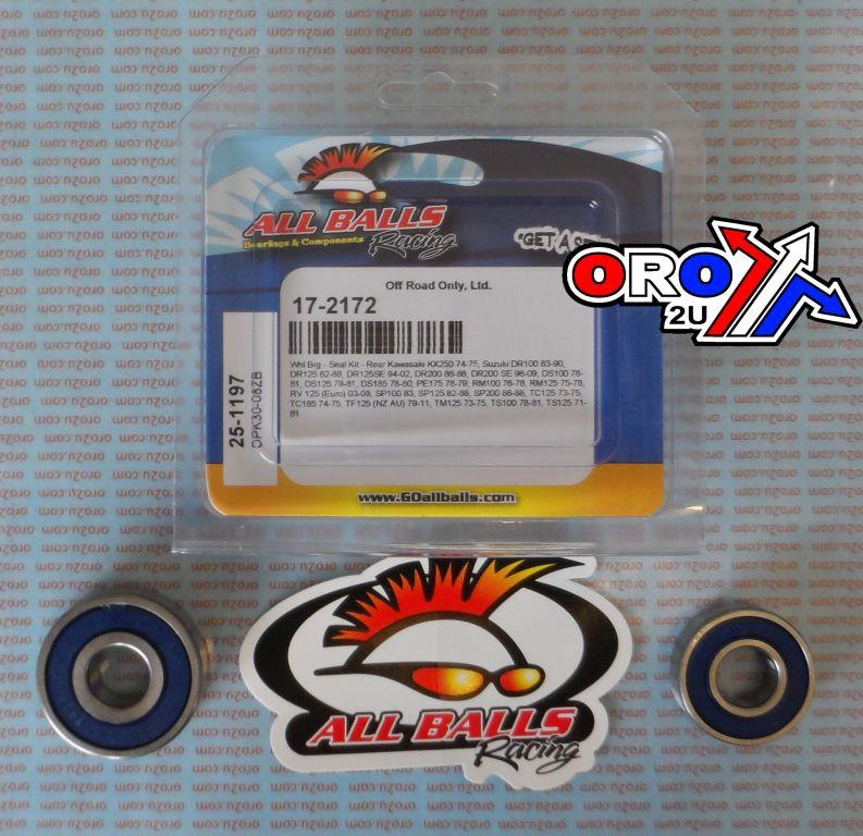 WHEEL BEARING KIT REAR 71-20 KAW/SUZ/YAM 100-250, ALLBALLS 25-1197 DIRT/ROAD