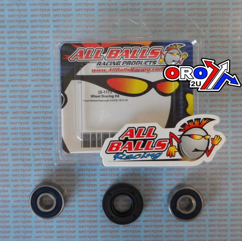 WHEEL BEARING KIT FRONT 74-75 KAW KX250, ALLBALLS 25-1173 DIRT