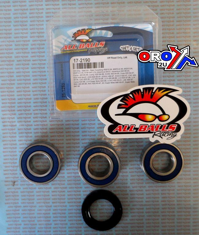 WHEEL BEARING KIT REAR 94-07 HUSA/KTM 400-650, ALLBALLS 25-1283 DIRT/ROAD