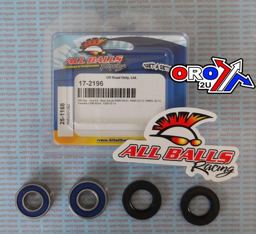 WHEEL BEARING KIT REAR 90-22 SUZ RM/YAM YZ 65-85, ALLBALLS 25-1168 DIRT