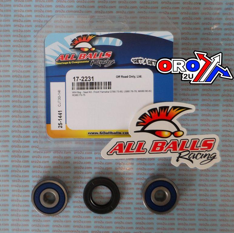 WHEEL BEARING KIT FRONT 73-99 SUZ GP125/YAM GT/LB/MX/RD, ALLBALLS 25-1441 ROAD