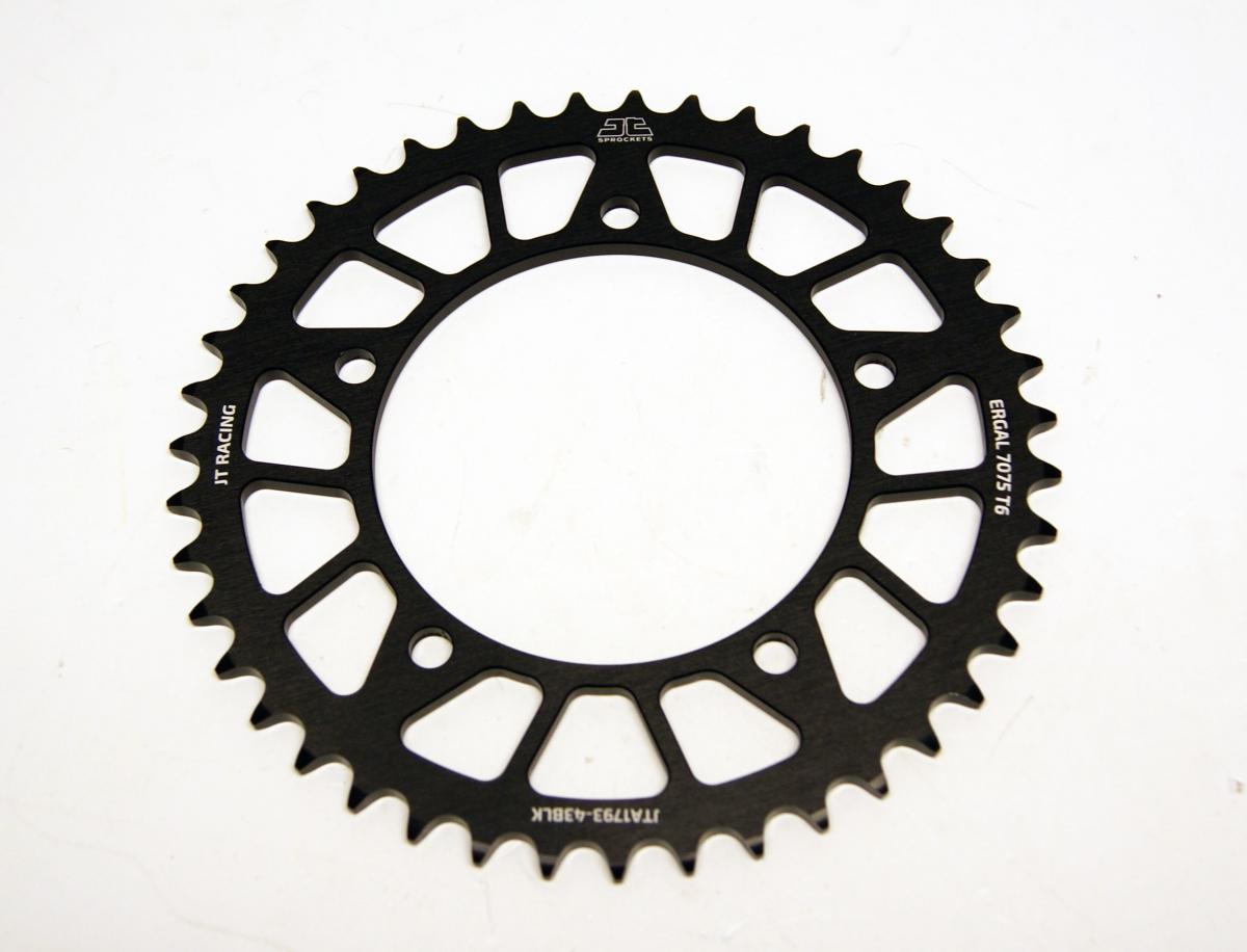 REAR SPROCKET ALLOY JTA1793.43BLK, JT RACELITE 7075 T6, CHAIN CONVERSION 520