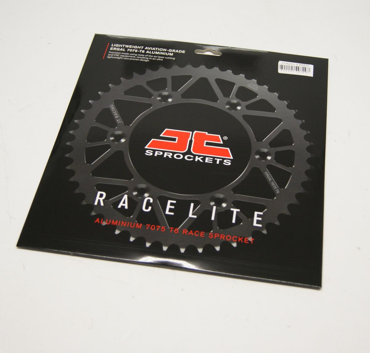 REAR SPROCKET JT RACERLITE RED, JT JTA210.53RED 7075-T6 Aluminium
