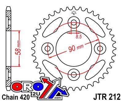 REAR SPROCKET JTR212.37 420
