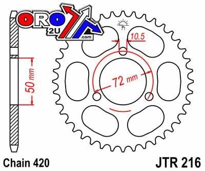 REAR SPROCKET JTR216.37 420