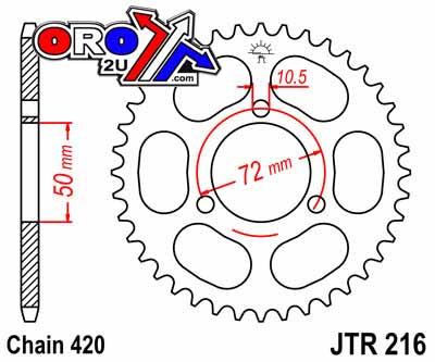 REAR SPROCKET JTR216.45 420