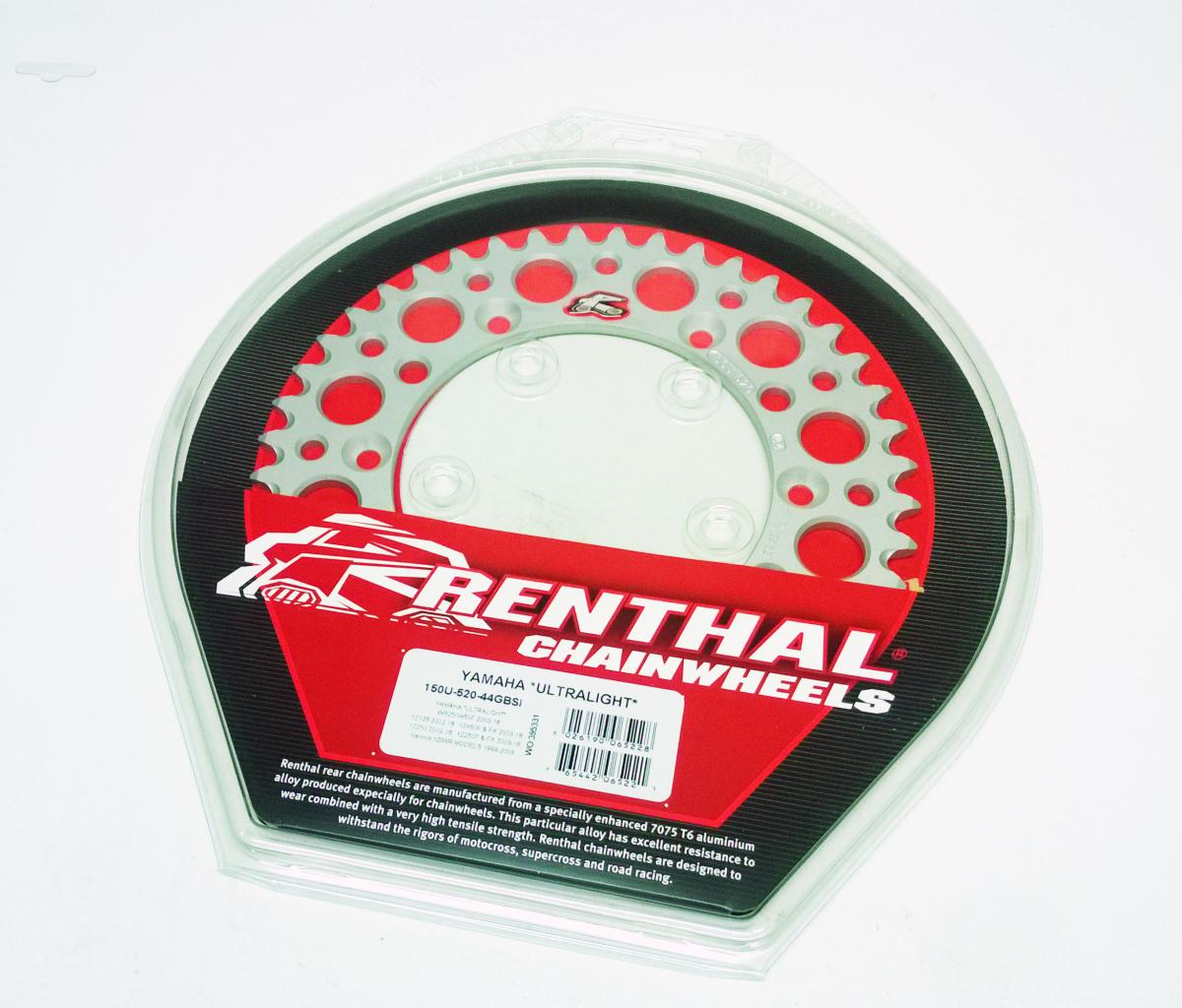 REAR SPROCKET ALLOY RENTHAL, ULTRALITE 150U-520-44-GBSI