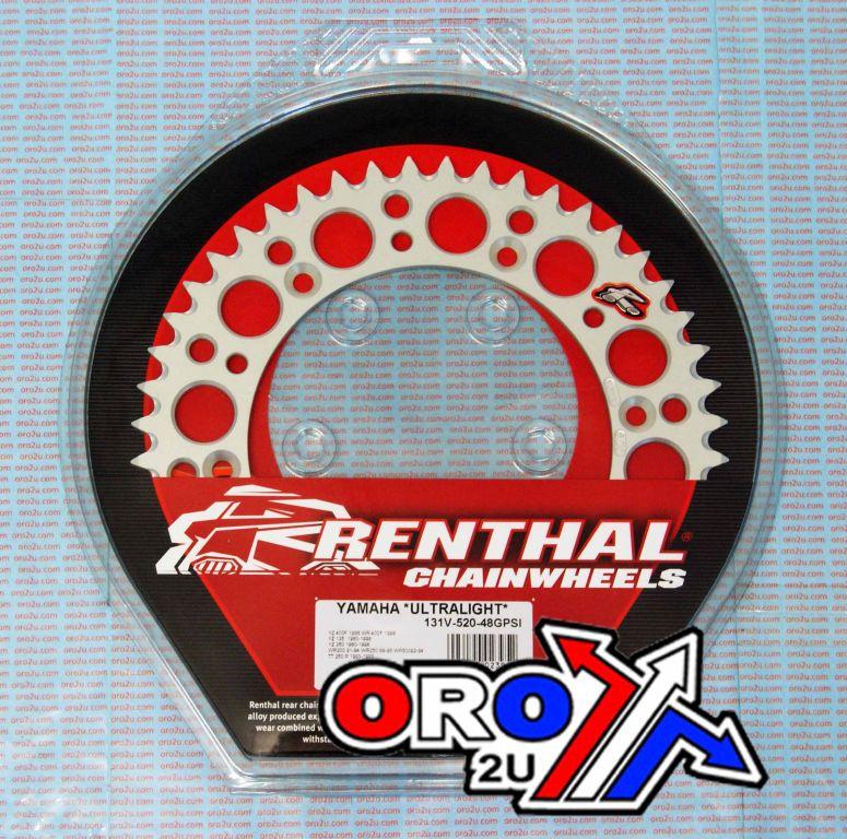REAR SPROCKET ALLOY RENTHAL, ULTRALITE 131V-520-48GPSI SILVER