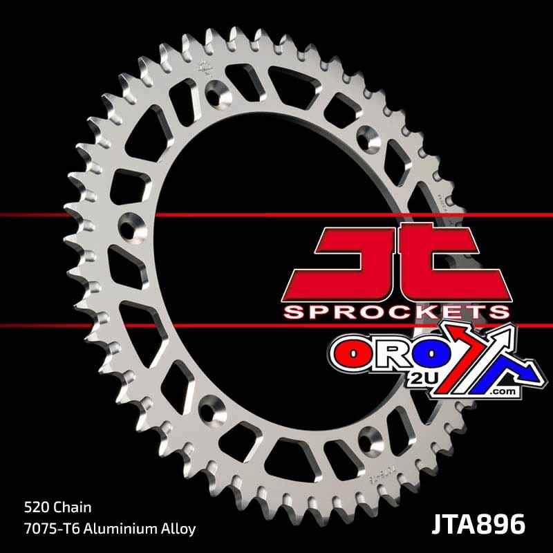 REAR SPROCKET ALLOY SILVER, JTA896.50 JT 7075-T6 Aluminium