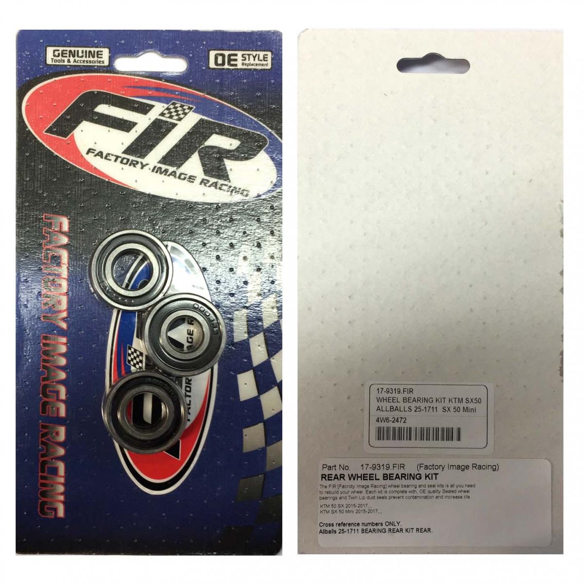 WHEEL BEARING KIT KTM SX50, ALLBALLS 25-1711SX 50 Mini