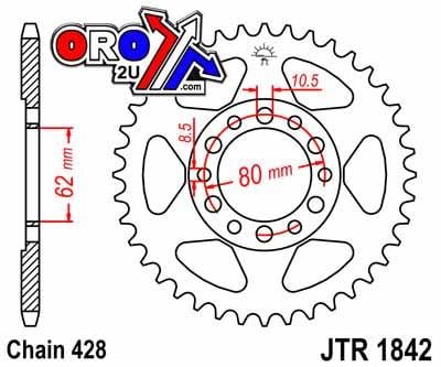 REAR SPROCKET JTR1842.52 STEEL SR1842-52