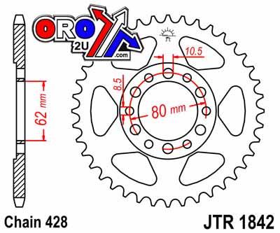 REAR SPROCKET JTR1842.37 STEEL BLACK SR1842-37