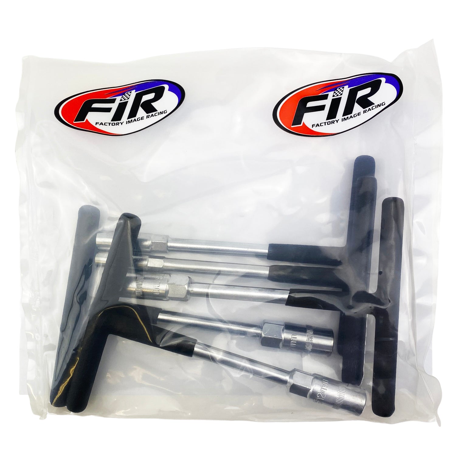SHORT RUBBER COATED T-HANDLE SET OF 5 SOCKETS 8mm - 14mm