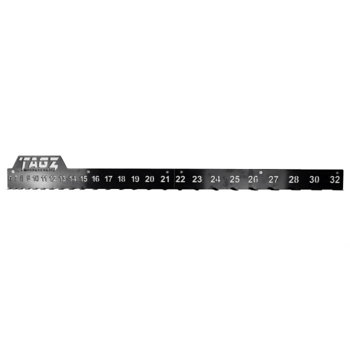 Tagz Spanner Rack Black, Suit 25 Spanners 6mm-32mm, Spanner Organiser