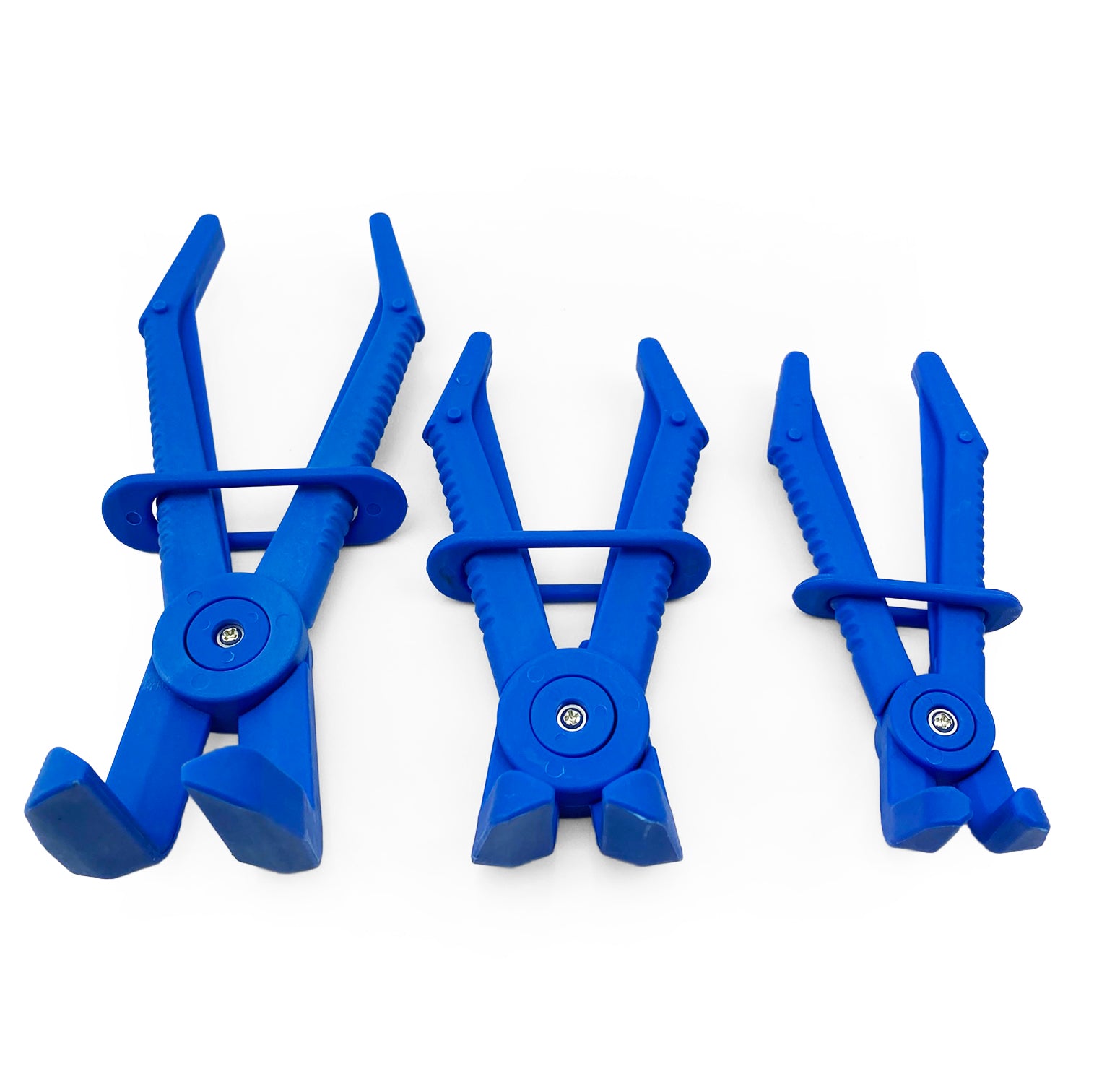 ANGLED FUEL LINE HOSE CLAMPING CLAMPS PLIERS TOOL SET 10mm - 24mm (PACK OF 3)