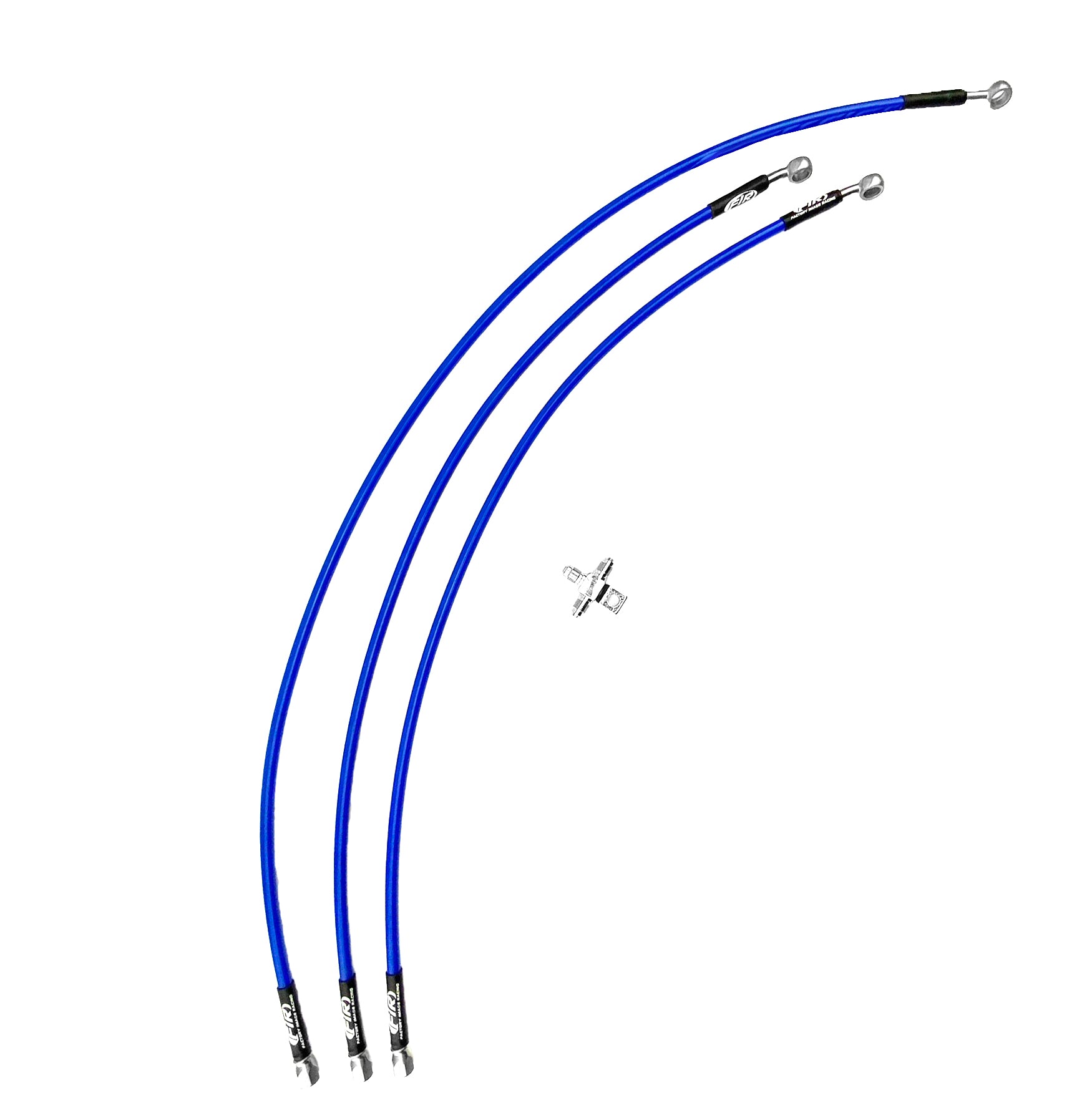 HOSE FRONT BRAKE BLUE/ BLK, YAMAHA 06-08 RAPTOR 700 + 2'' FIR, KIT DONE / MADE TO ORDER