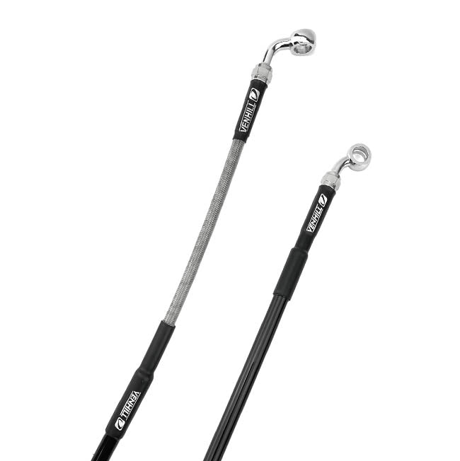 HOSE REAR BRAKE SILVER / BLK, VENHILL Y01-2-035/P-CL