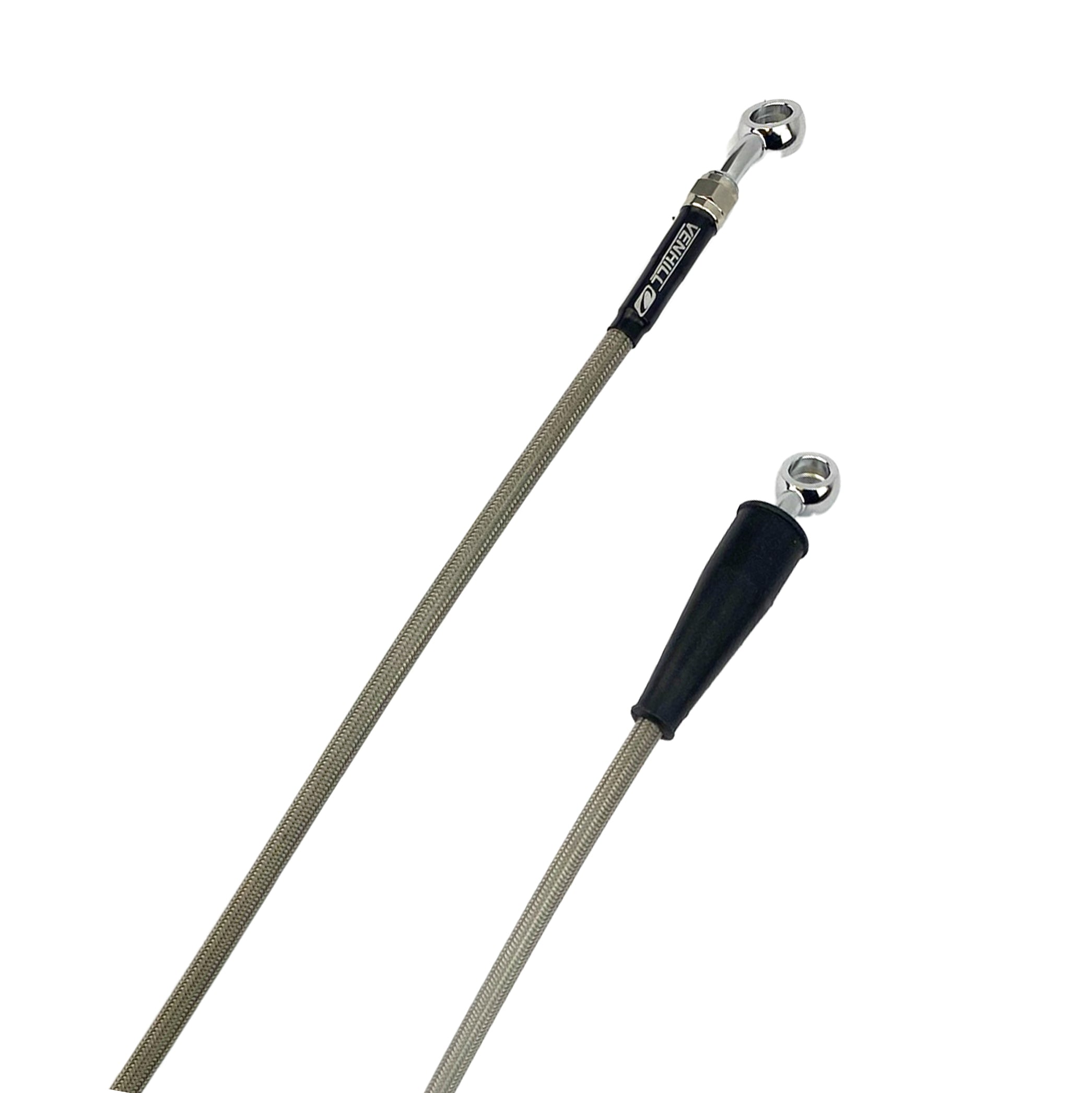 HOSE FRONT BRAKE SILVER / BLK, VENHILL B05-1-007/P-CL, BETA