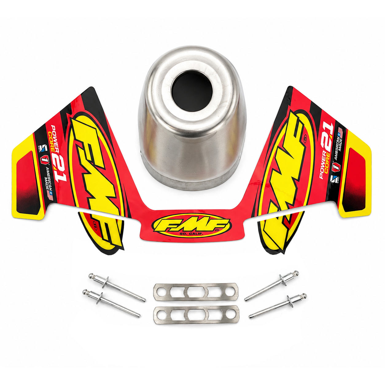 POWERCORE 2.1 REPLACEMENT SLASH CUT STAINLESS END CAP CONE 1.010"