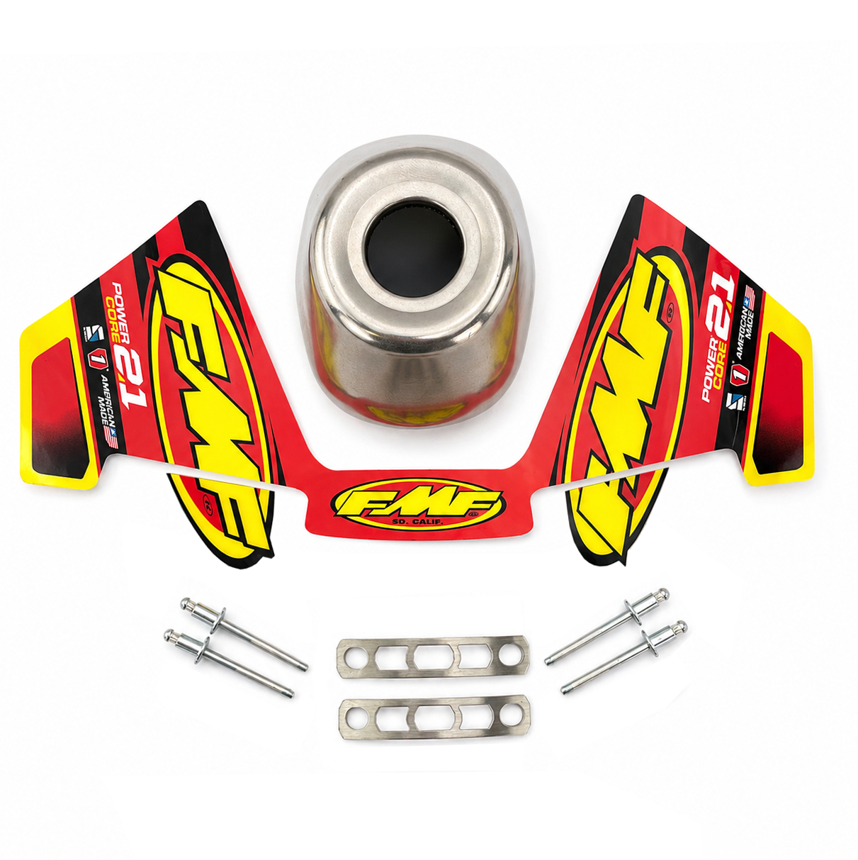 POWERCORE 2.1 REPLACEMENT SLASH CUT STAINLESS END CAP CONE 1.090"