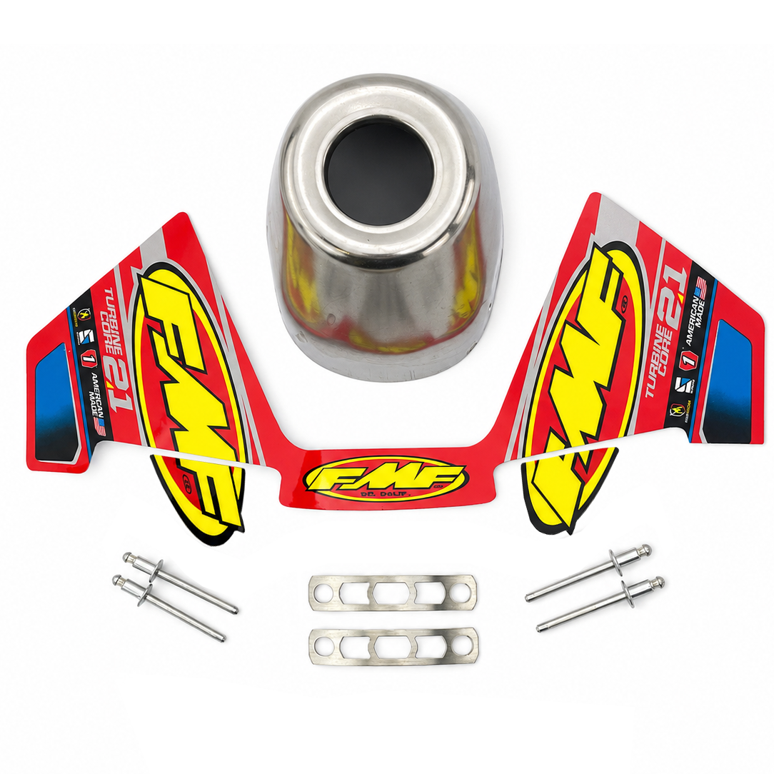 TURBINE CORE 2.1 REPLACEMENT SLASH CUT STAINLESS END CAP CONE 1.250"
