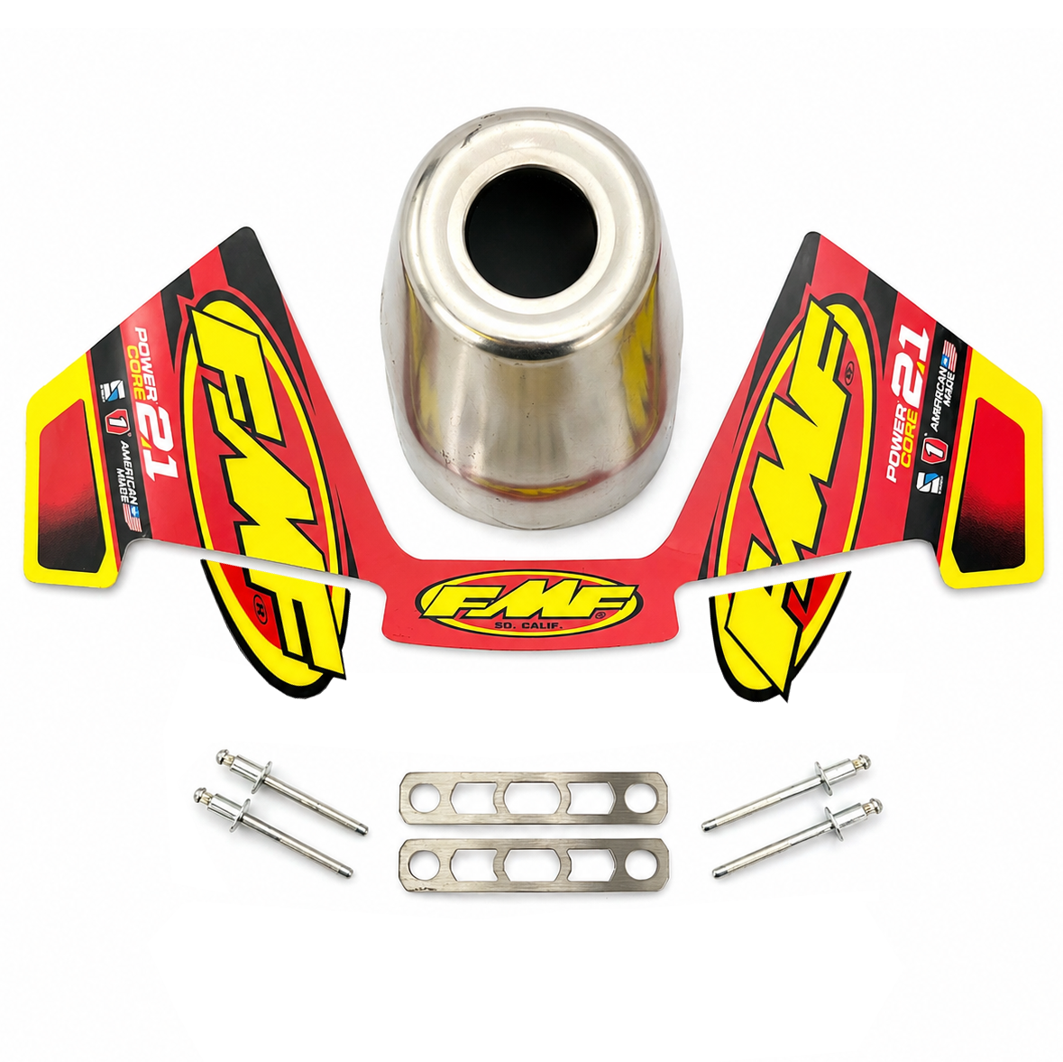 POWER CORE 2.1 REPLACEMENT SLASH CUT STAINLESS END CAP CONE 30mm