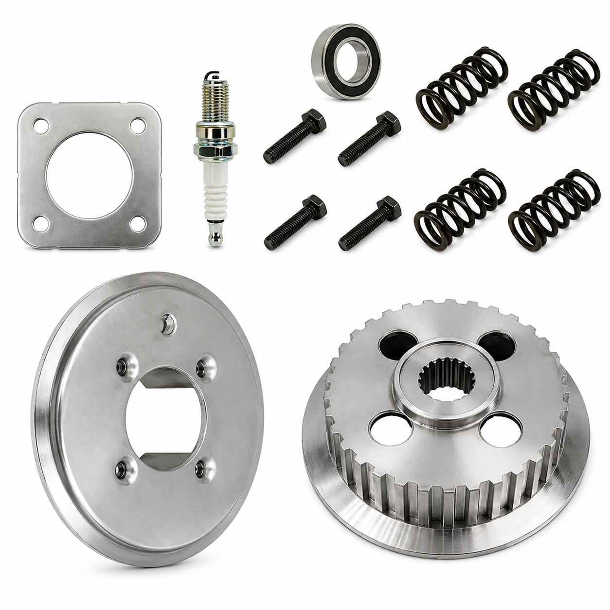 CLUTCH INNER HUB & OUTER PRESSURE PLATE & SPRINGS KIT 2002-2024 HONDA RECON 250 TRX250TE
